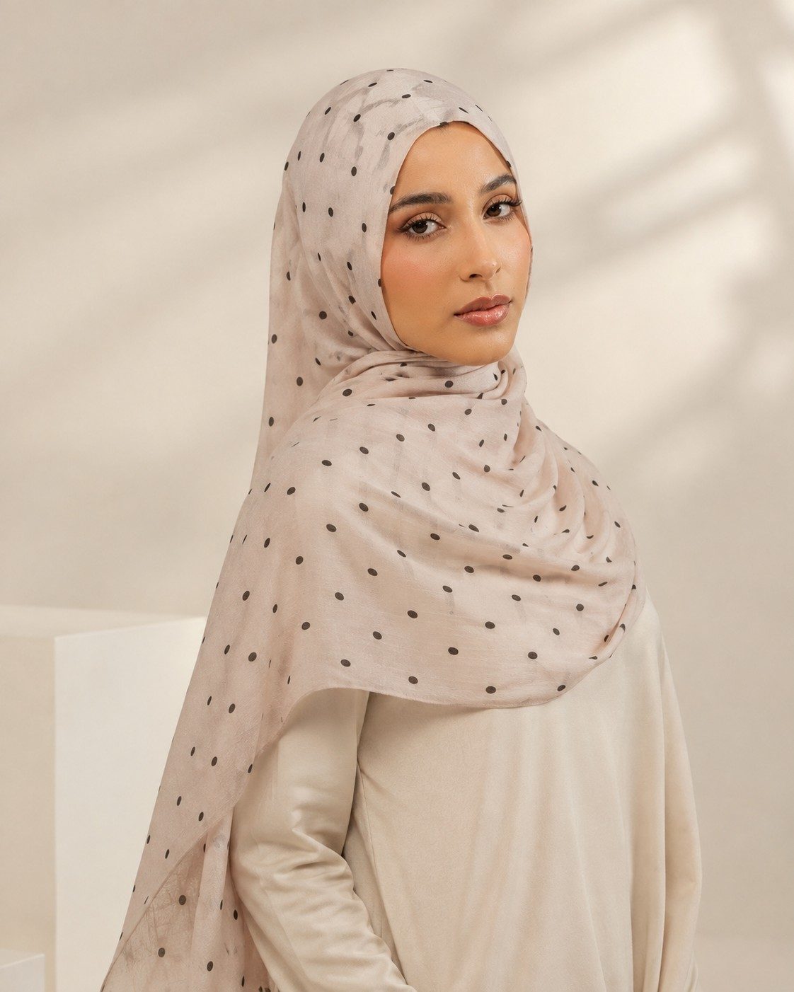30s modal polka dot hijab wholesale manufacturer China OEM